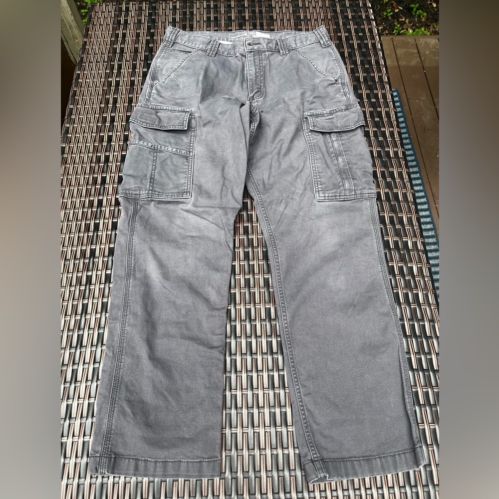 Carhartt Gray Cargo Pants 33x30 Excellent Condition
